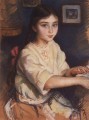 portrait of o i rybakova in childhood 1923 Russian